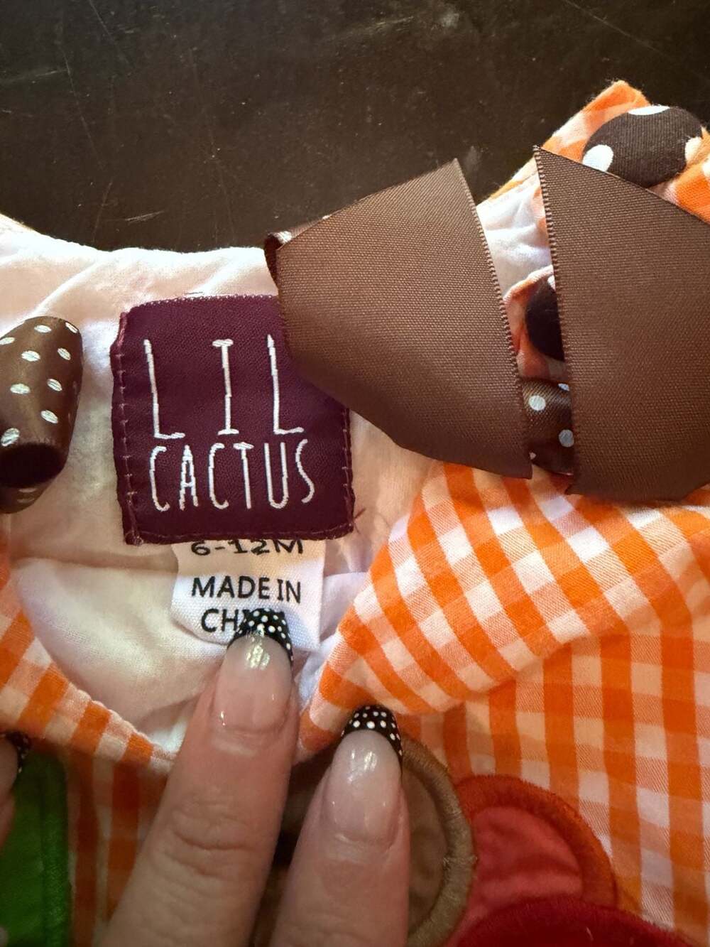 Lil Cactus Girls 1st Thanksgiving Turkey Applique Dress (6-12M) - Picture 7 of 7
